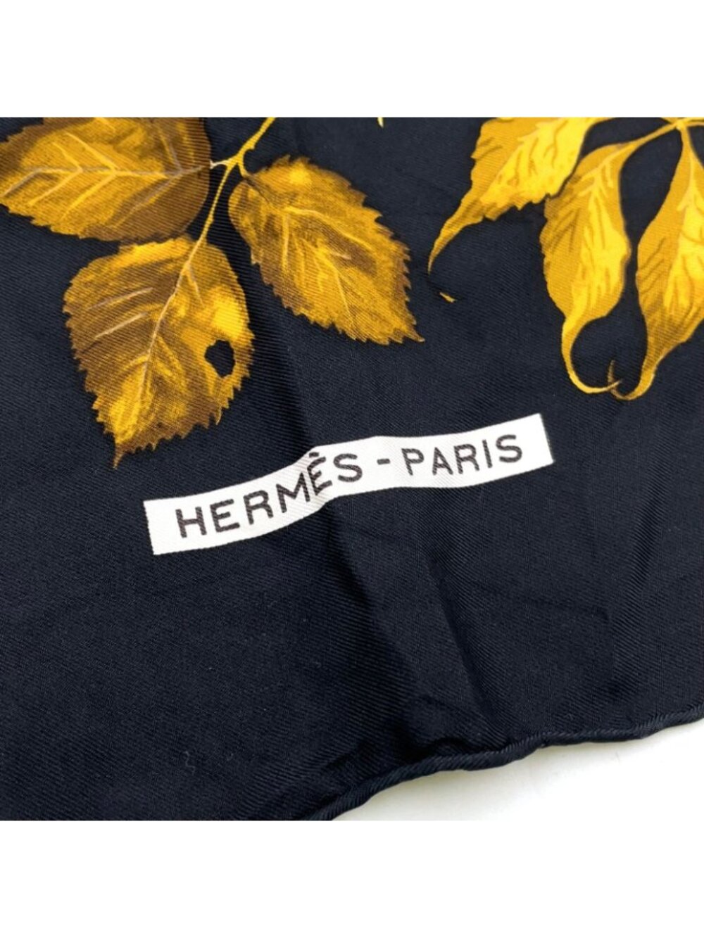 Hermes Carre 90 Tourbillon Silk Yellow Black Scarf - Picture 3 of 11
